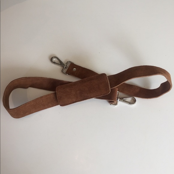 Suede Convertible Carryall with removable Clutch - Picture 4 of 8